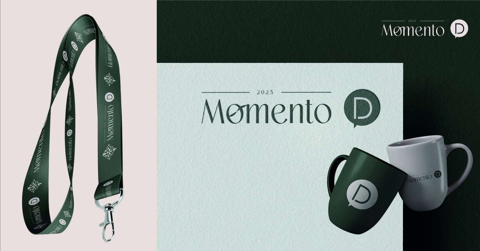 Momento D — pieza de identidad de marca